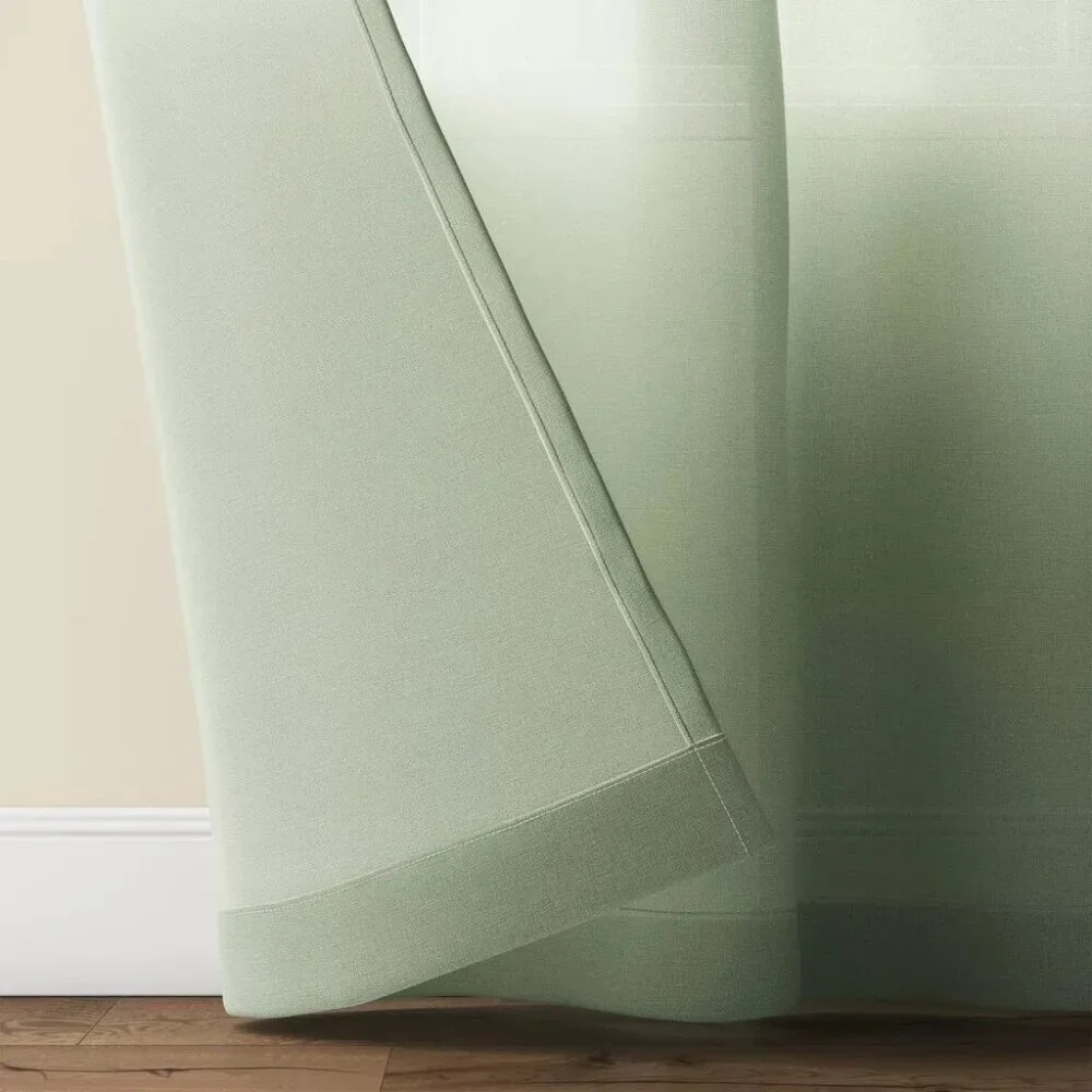 Threshold Farrah Sage Green Light Filtering Rod Pocket Curtain Panel 54